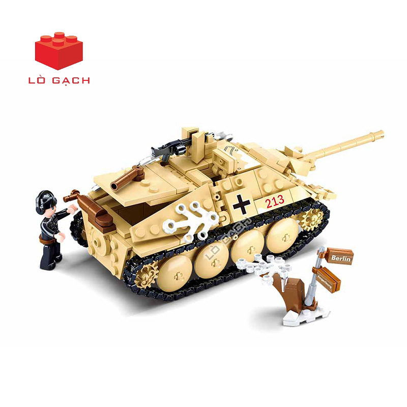 Bộ xếp hình Xe tăng Pháo tự hành chống tăng Jagdpanzer 38 Hetzer quân đội Đức Chiến tranh thế giới 2 WW2 - Ảnh 2