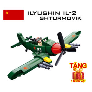 Bộ xếp hình Máy bay chiến đấu cường kích Ilyushin Il-2 Shturmovik Liên Xô Chiến tranh thế giới 2 WW2