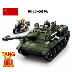 Bộ xếp hình Xe tăng Pháo tự hành chống tăng Su-85 Quân đội Liên Xô Chiến tranh thế giới 2 338 chi tiết