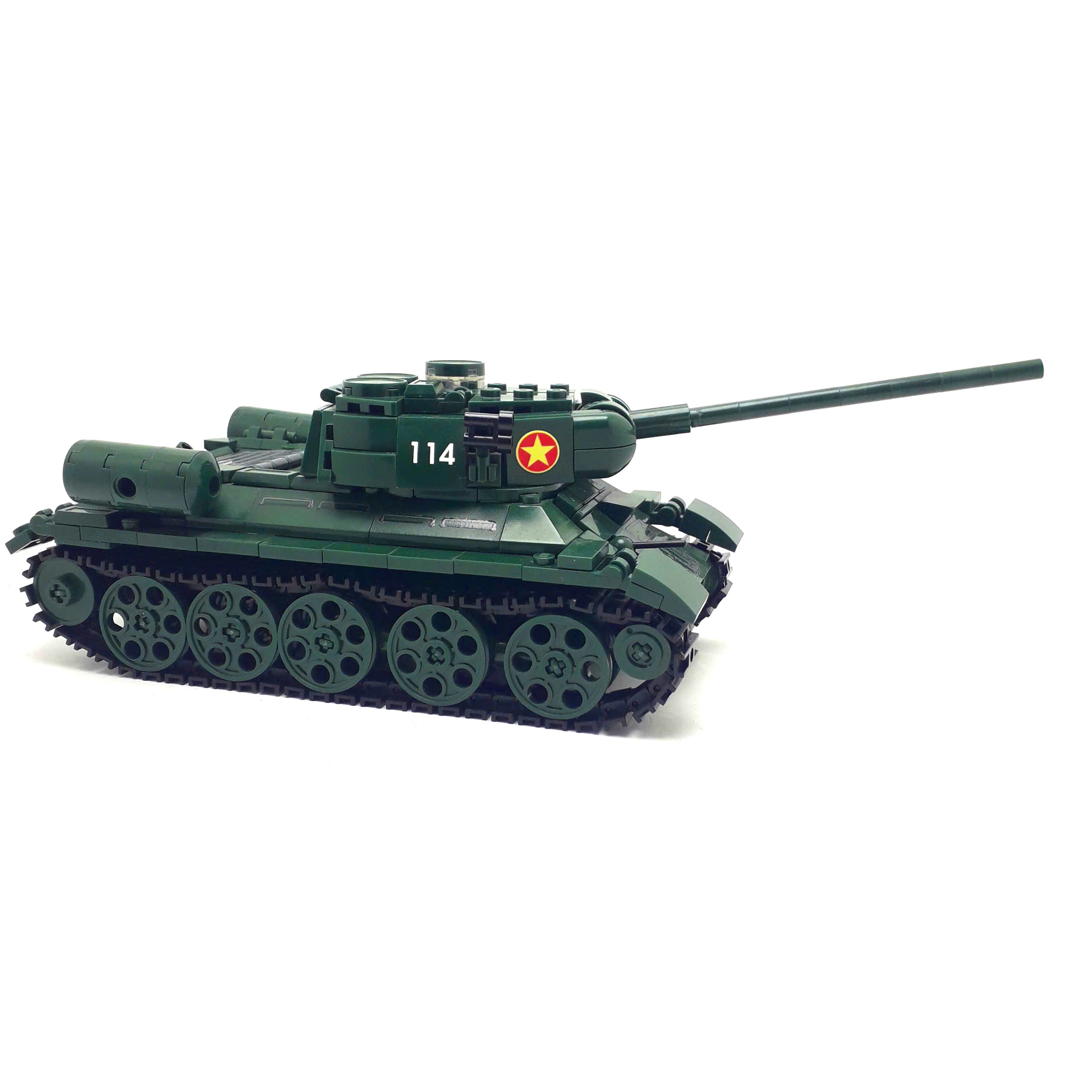 Bộ xếp hình Xe tăng T34 số hiệu 114 Quân đội Nhân dân Việt Nam 497 chi tiết - Ảnh 2