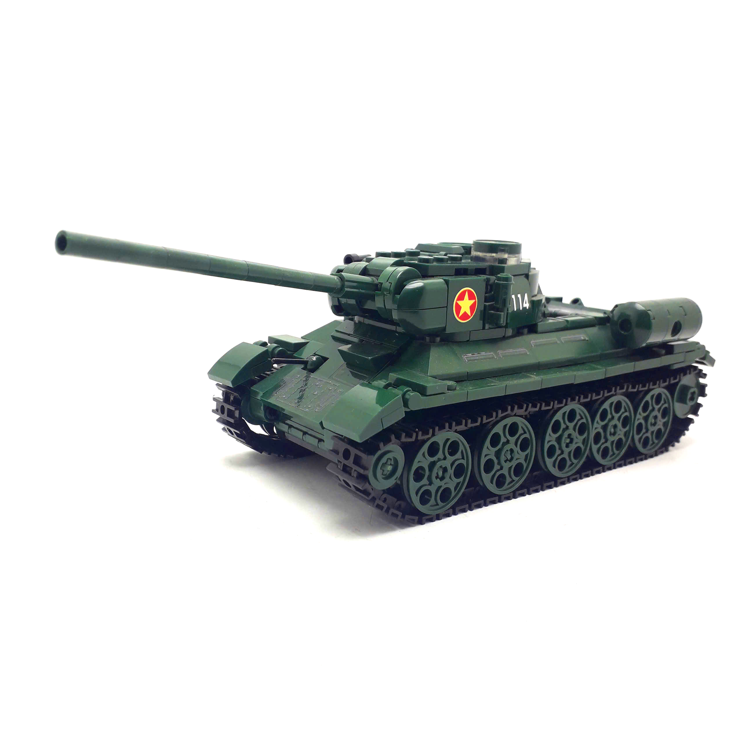 Bộ xếp hình Xe tăng T34 số hiệu 114 Quân đội Nhân dân Việt Nam 497 chi tiết - Ảnh 4