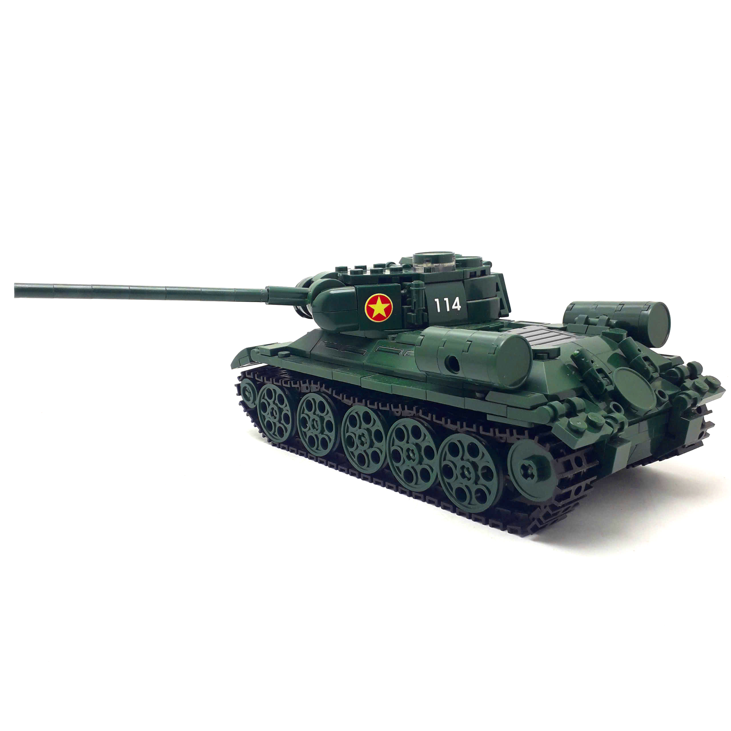 Bộ xếp hình Xe tăng T34 số hiệu 114 Quân đội Nhân dân Việt Nam 497 chi tiết - Ảnh 6