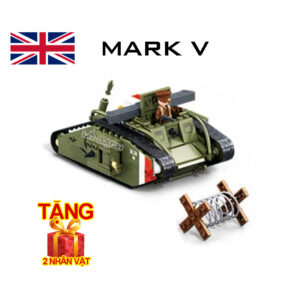 Bộ xếp hình Xe tăng Mark V - Thế chiến 1 - 516 chi tiết