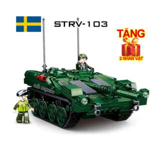 Bộ xếp hình xe tăng Strv 103 Stridsvagn quân đội Thụy Điển 692 chi tiết
