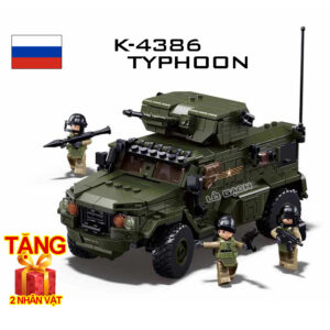 Bộ xếp hình Xe bọc thép Đổ bộ đường không K-4386 Typhoon VDV Quân đội Nga 519 chi tiết